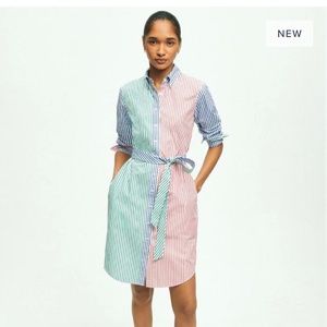 Brooks Brothers cotton fun stripe shirt dress